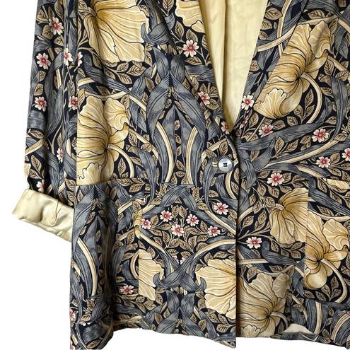 Krass&co Morris &  H&M Floral Art Nouveau Jacket Boyfriend Blazer 1 Button Size 6