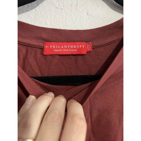 n:philanthropy  Red Drawstring Short Sleeve Shirt