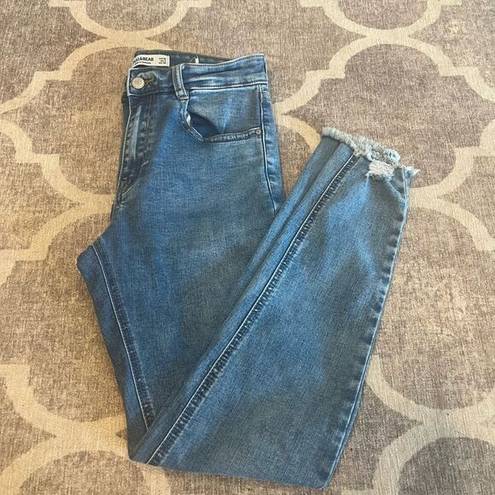 Pull & Bear  asos skinny mid waist denim jeans size 4 frayed ankle