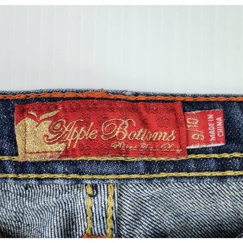 Apple Bottoms Apple Bottom Jeans Size 9/10 Medium Embroidered Distressed Boot Cut