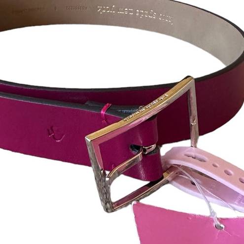 Kate Spade NWT  32 mm Pink leather belt in pomegranate juice size Small