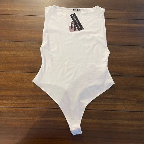 Naked Wardrobe NWT  Sleeveless Bodysuit in White Size XLarge