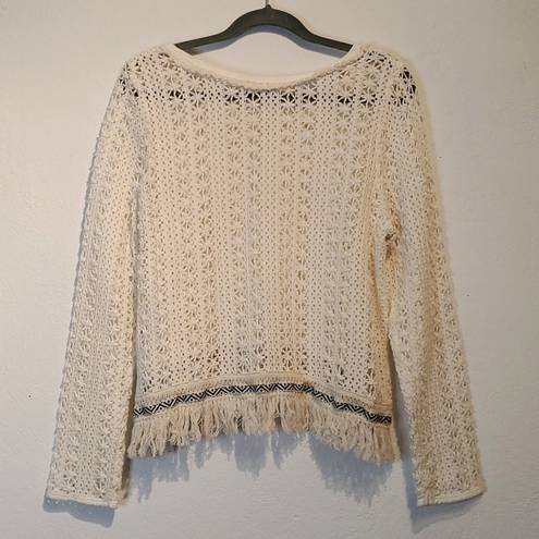 Akemi + Kin  Anthropologie Crochet Women's long sleeve top size XL