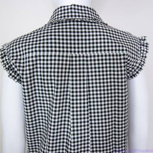 Kate Spade NWT  Mini gingham sleeveless top , Black and white