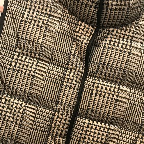 Banana Republic plaid brown black puffer vest size XS