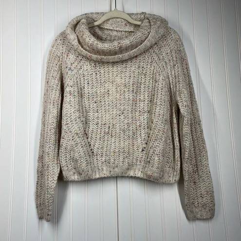 The Moon NWT & Madison Women Tan Cowl Neck Pullover Knit Sweater Size S