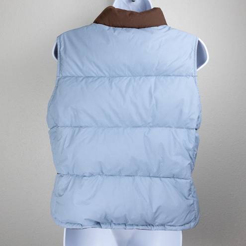 Polo  Jeans Brown Blue Women Reversable Down Puffer Vest M