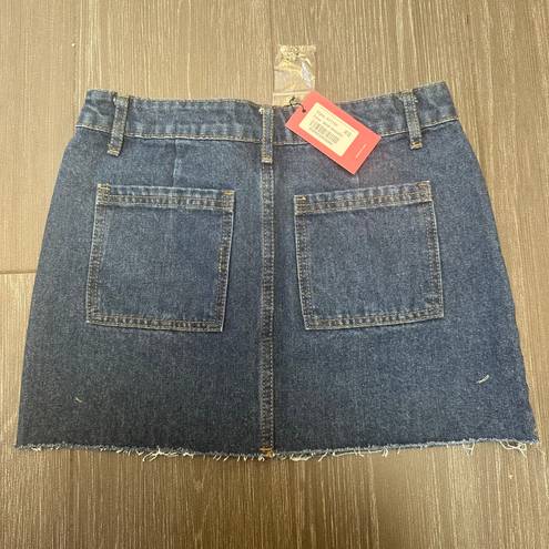 Edikted NWT  Jessie Denim Mini Skirt