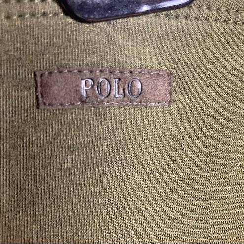 Polo  Ralph Lauren leggings equestrian olive green faux suede patches small