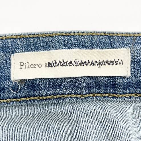 Pilcro and the Letterpress  Size 14 Hyphen Pearl Womens Jeans Beaded Fray Crop