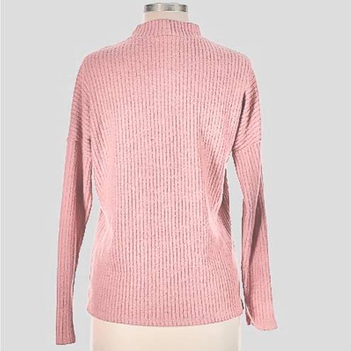 Tresics Light Pink Mock Neck Pullover Sweater