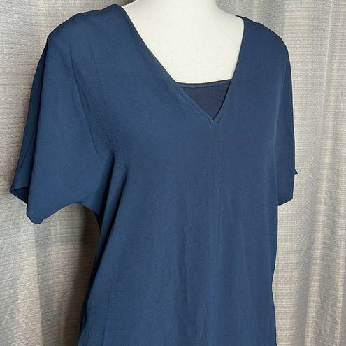 Bobeau  XSmall NAVY BLUE SLIP DRESS NWT