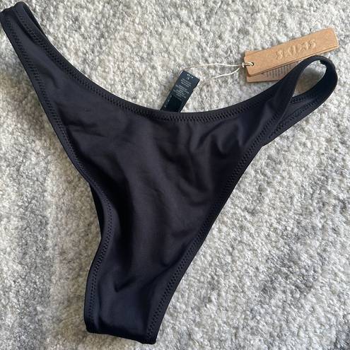 SKIMS NWT  Swim Cheeky Tanga Bottoms in Black Size Small