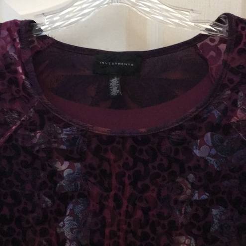 Investments Ladies  crushed velvet top Small