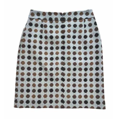 The Moon Boden Wool Skirt Women’s Size 6 British Tweed By Polka Dot Teal Brown