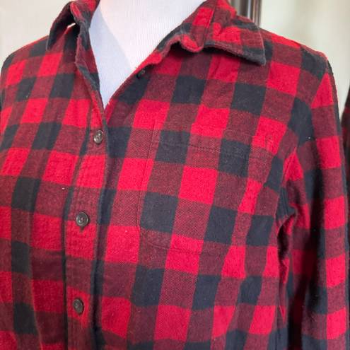 L.L.Bean Petite Large Slightly Fitted Flannel