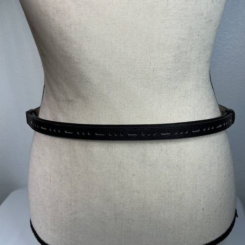 Chico's NWT Chico’s Thin Brown Belt with Oversized Brass Hook and Circle Buckle