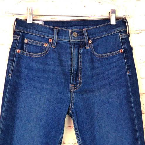 Gap  Jean Women 27 4 P Blue Wash Vintage Slim High Rise Ankle Raw Hem Denim