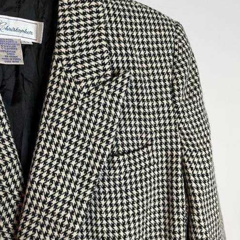 Houndstooth Vintage black and white  blazer jacket