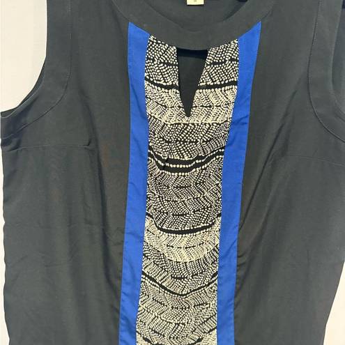 Coldwater Creek  blue and black dot dress tank top