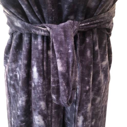 Patagonia Kiawah Island Dress L Blue Tie Dye Racer Back Front Tied Knee Length