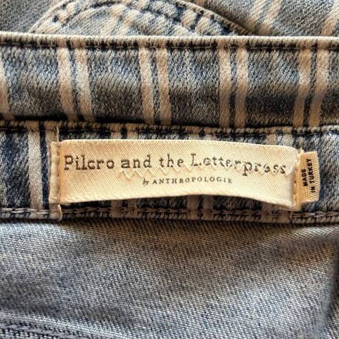 Pilcro and the Letterpress Anthro  Jeans Size 27 High-Rise Slim Striped Acid Wash