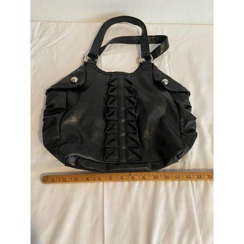 Nine West  Black Faux Leather Shoulder Bag Purse