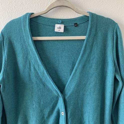 CAbi  Style 3018 Womens Size Medium Teal Tearoom Cardigan Sweater