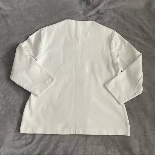 Kate Spade Saturday White Boatneck Shirt Size Large