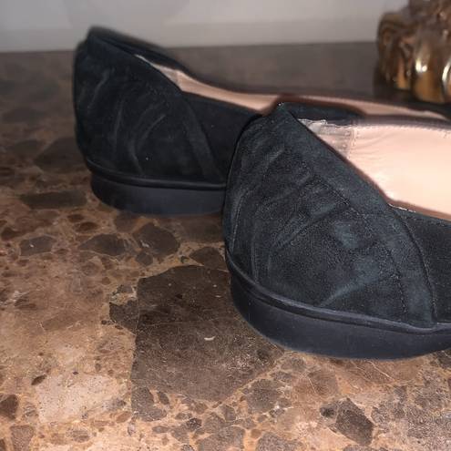 Preview International Women’s Size 8 Nordstrom  Black Suede Ballet Flats with Bow