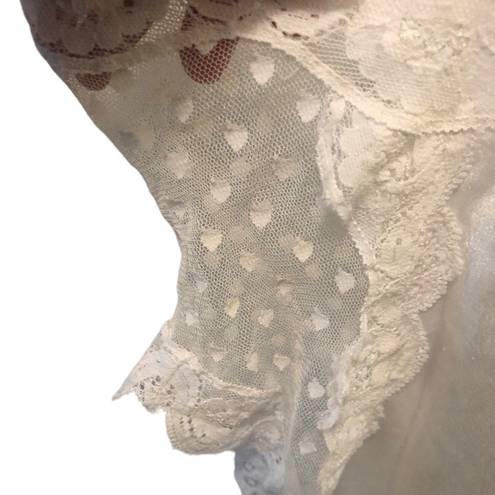 One Piece 80’s VTG Hidden Fantasies White Teddy Lacey Romantic Sheer  Lovestruck