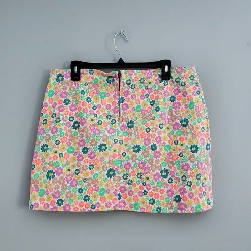 Wild Fable  Colorful Floral Print Straight Pencil Mini Skirt 16