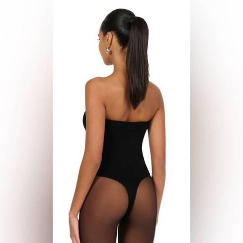 Naked Wardrobe Womens black tube bodysuit