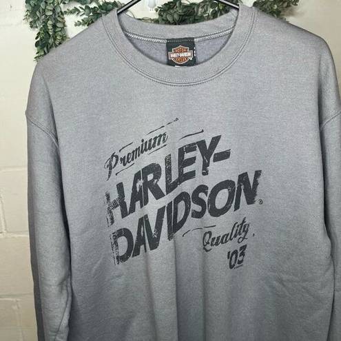 Harley Davidson  | women gray crewneck pullover long sleeve