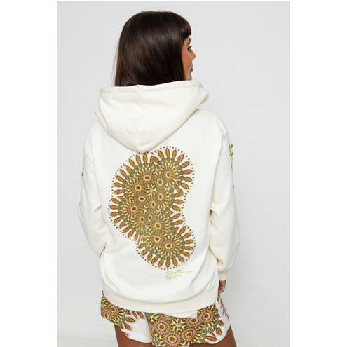 RVCA  Artist Network Program Cream Serotonin Hoodie Size Medium NWT Oversized