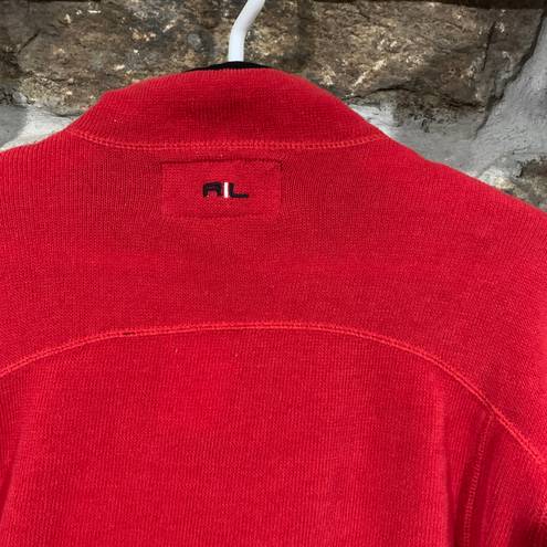 Polo Vintage Red/Black  Ralph Lauren Embroidered Zip Up Sweatshirt Jacket