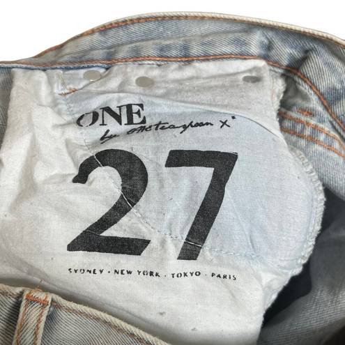 One Teaspoon  Awesome Baggies Diamonde Boyfriend Light Wash Distressed Denim 27