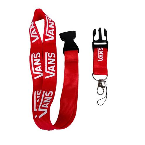 Vans  Spellout Red Lanyard Detachable Keychain