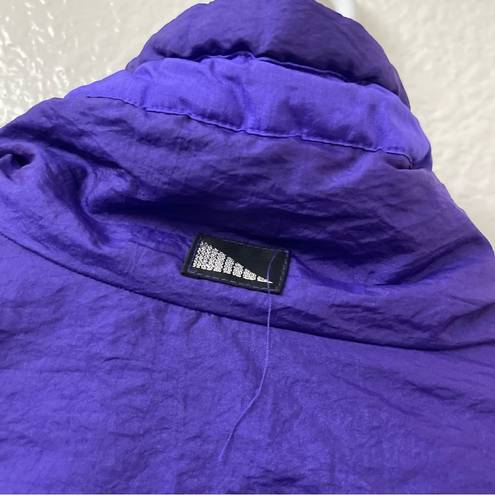 Edge Vintage Womens Inside  Ski Jacket 90s 80s Retro Zip Button Purple Black Coat