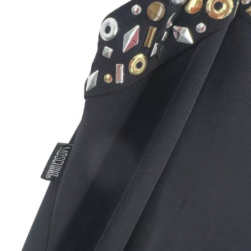 Moschino  Black Studded Detail Sleeveless Dress Size 36 (IT) / 2 (US)