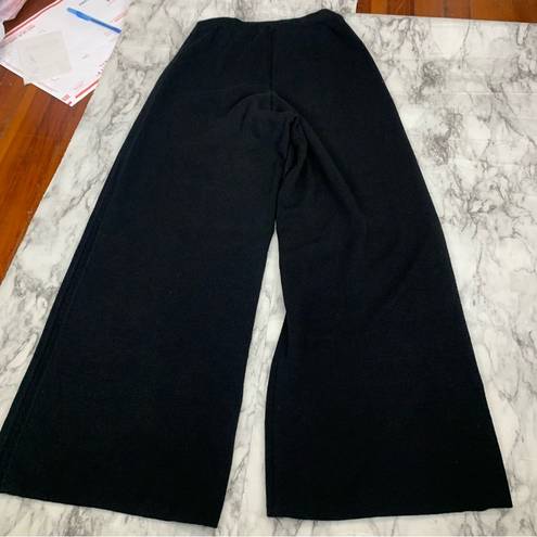 Emporio Armani  100% Virgin Wool Pants Wide Leg High Rise Black USA 28