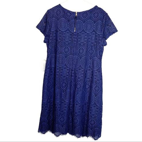 Laundry by Shelli Segal Laundry | Navy Lace Dress | Sz 14