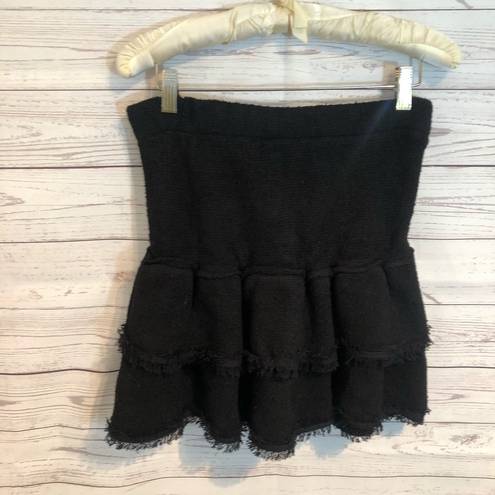 ZARA NWT  Heavy Mini Black Skirt