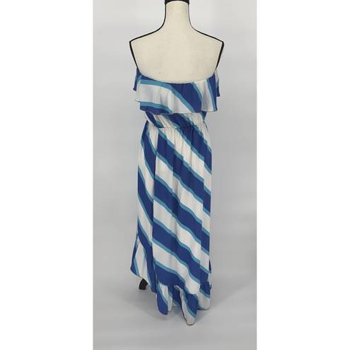 Lilly Pulitzer  Caldwell Sail Stripe Colorblock High Low Maxi Dress $278 Resort