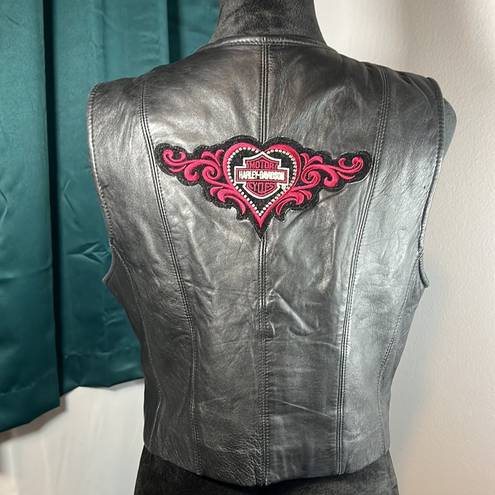 Harley Davidson  leather jacket with patch work on back from Jacqueline Ferror