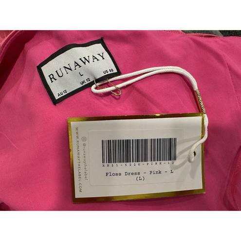 RUNAWAY THE LABEL  Floss Dress Pink Large L NWT