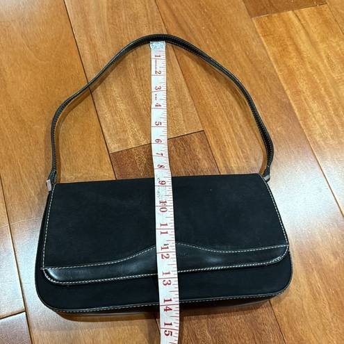 Kate Spade  New York black leather trim shoulder bag