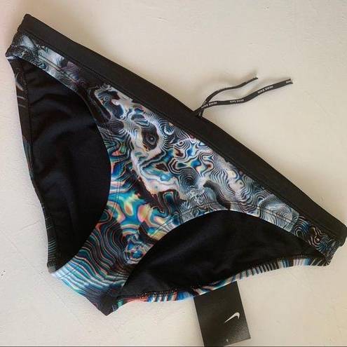 Nike  Bikini Bottom Swimwear X-LARGE Geo Aftershock TRIPPY black blue white