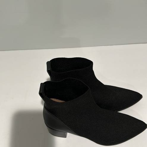 Everlane  Knit Leather Trim Glove Booties Black Size 5.5 stretchable