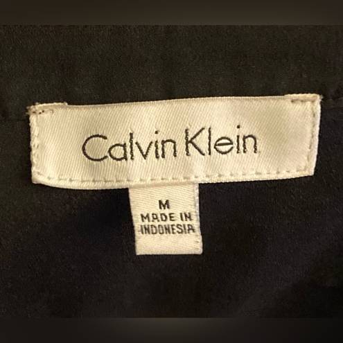 Calvin Klein - Black & gold button down sleeveless blouse Size M